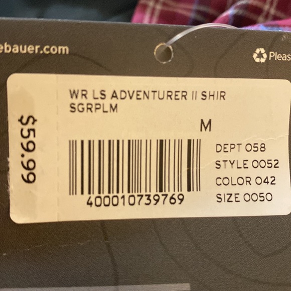 NWT Eddie Bauer Adventurer II 2 Button-up Plaid Shirt - Medium - Picture 6 of 6